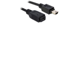 Delock 82667 USB cable USB-Mini-B plug, USB Mini-B socket 1.00 m Black