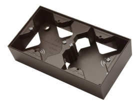 SONATA Puszka naścienna do serii podwójnej czekoladowy metalik PNP-2R/40 OSPEL