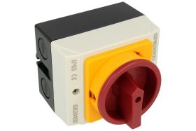 Przełącznik; krzywkowy; obrotowy; GR204S0; 2 pozycje; OFF-ON; 90°; bistabilny; w obudowie; 4 tory; śrubowe; 20A; 250V AC; czerwo