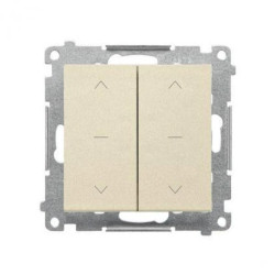 Simon 55 Klawisz podwójny do łącznika i przycisku roletowego podwójnego: SZP2M, SZW2M Szampański mat TKZW2/144