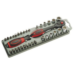 ZESTAW BITÓW IMBUSÓW I KLUCZY NASADOWYCH Z DWUKIERUNKOWĄ GRZECHOTKĄ SD-2307M PROSKI