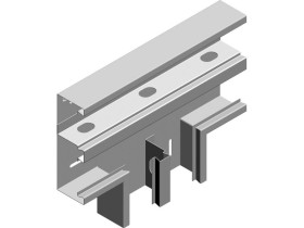 Trójnik kanału naściennego 2-torowy TSKSd215H100 grubość blachy 1,0mm 910261 BAKS