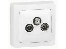 OTEO Gniazdo antenowe TV-rd-sat typu gwiazda białe komplet 086042 LEGRAND