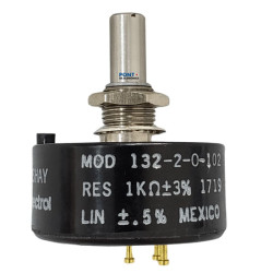 Potencjometr 1kΩ typ Obrotowy Vishay średnica wału 6,35 mm 2.75W długość wału 22.2mm średnica 33.32mm Montaż na łożysku