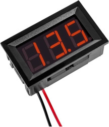 Woltomierz DC 5-20V w obudowie - 0,56' - LED czerwony