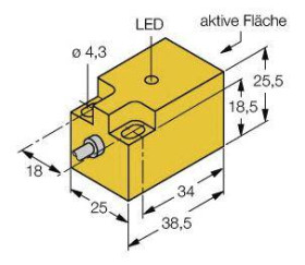 Turck Czujnik indukcyjny nie podtynkowy NPN, zamknięty NI10-Q25-AN6X