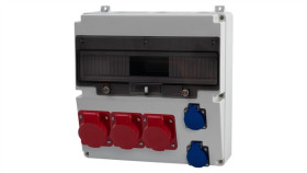 Rozdzielnica Lago 17M - Gniazda 3X32a 5P, 2X230v /17 Modułów/