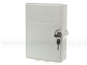 Przełącznica FTTH, IP65, 6x SC duplex, bez adapterów, zamykana na klucz