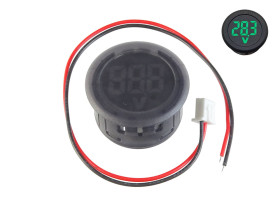 Woltomierz LED 4-100VDC zielony panelowy okrągły