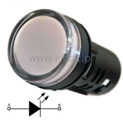 Kontrolka AD16-22DS/W 230VAC biała 28mm