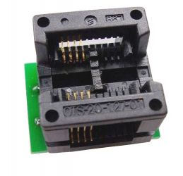 Adapter SO8W-->DIL8 ZIF dla pamięci szeregowych i uP (SO8 200-208mil)