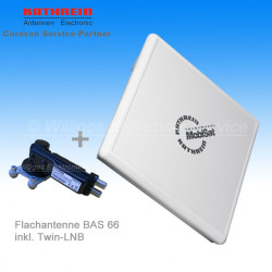 Flachantenne BAS 66 inklusive Twin LNB