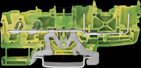 2022-1407 2-conductor/2-pin carrier terminal block, 2.5 mm², green/yellow