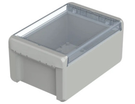 PC enclosure, (L x W x H) 191 x 125 x 90 mm, light gray (RAL 7035), IP66, 96024235