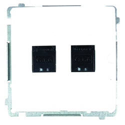 Gniazdo komputerowe podwójne białe BM62.01/11 Basic Kontakt-Simon