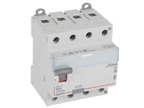 Wyłącznik różnicowoprądowy 4P 80A 300mA typ A P304 serii DX3 411782 LEGRAND