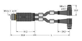 Turck 6630402 Rozdzielacz i adapter czujnika/aktuatora 0.60 m 1 szt.