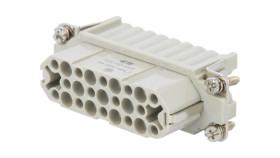 Złącze Hdc Żeńskie Hd 25-Pin 25+Pe Rozmiar 5 Bez Styków 10A Hd-025-F