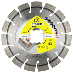 Klingspor 350462 DT 600 U Supra Tarcza tnąca diamentowa Średnica 125 mm Średnica otworu 22.23 mm Materiały budowlane, Be