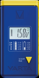 Battery tester for round and button cells, digital