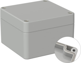 ABS enclosure, (L x W x H) 82 x 80 x 55 mm, light gray (RAL 7035), IP66, 5U310000