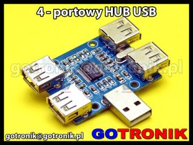 4 portowy HUB USB 2.0 pasywny