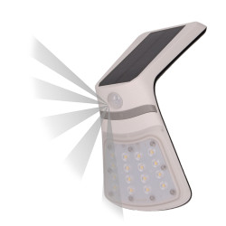 NOCTURNE LED 2W. lampa solarna z czujnikiem ruchu 120st. 240lm. IP65. 4000K. 1200mAh. podwójne źródło światła. biała OR-SL-6107W