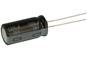 Kondensator; niskoimpedancyjny; elektrolityczny; EEUFR1V122B; 1200uF; 35V; FR-A; fi 12,5x25mm; 5mm; przewlekany (THT); taśma; Pa