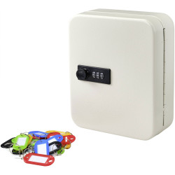 Sygonix SY-4737738 Key cabinet 20 hooks White Durable Secure