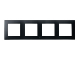 SZAFIR Ramka 4 poczwórna do łączników IP-44 czarny metalik RH-4Z/33 OSPEL
