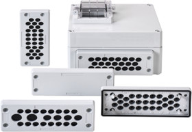 Blind insert flange, PA, light gray, 3603000008