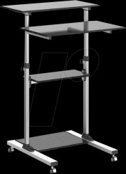 ICA-TB-TPM-3 Seating/standing workstation, movable, black, 94 - 138 cm