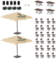 Zestaw ogródka piwnego Veltins Zestaw do złożenia Faller 180437 H0 1 szt.