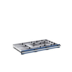 Zestaw przegródek Ściana działowa Srebrny Blacha stalowa for use with Szuflady, Dimensions1050 x 650 x 75mm Bott