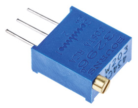 Potencjometr dostrojczy 20kΩ THT 0.5W 25 -zwoje Regulacja górna 2,19 mm