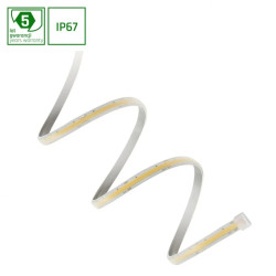 PASEK LED 55W/5m COB 24V CW 5 LAT 1M (ROLKA 5M) - w silikonie mattcoated IP67