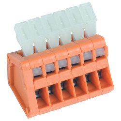 PTR 53191040321F, 4-Way PCB Spring Terminal Block 2.54mm 9A