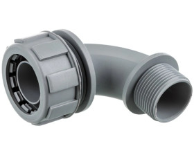 Dławnica kątowa do węża osłonowego M25 IP65 SILVYN MPC 90 stopni M25x1,5 GY czarna 55502367 /10 szt./