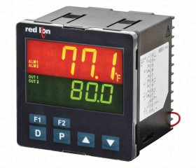 Regulator temperatury PID panelowy Red Lion Uz: 24 V DC wyjście 4-20 ma, Przekaźnik 2-wyjściowy wejście Analogowa 95.8