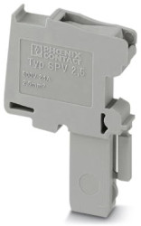 Plug, spring balancer connection, 0.08-4.0 mm², 1 pole, 24 A, 6 kV, gray, 3041710