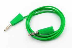PPS105 przewód pomiarowy banan - banan, dł. 0,5m, kolor zielony