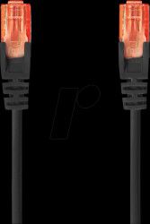 CCGL85200BK20 Patch cable, Cat.6, U/UTP, 2 m, black