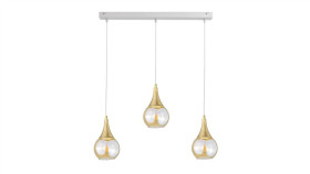 Lampa Wisząca Nowoczesna 3Xe27 Lacrima White