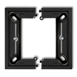 DECO Puszka natynkowa pojedyncza, składana DECO czarny mat 12DPU-1