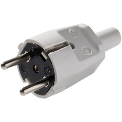 Martin Kaiser 520/kws Safety Plug PVC 250V White IP20 Type F Anti-Kink