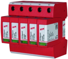 Ogranicznik przepieć C Typ 2 PV 1000V DC 5P 12,5kA 4kV do ochrony dwóch wejść MPP DEHNguard M PV2 SCI 1000 952514