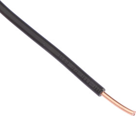 Przewód montażowy 2,5 mm² Czarny RS PRO PVC 13 AWG 600 V dł. 100m 1/1,78 mm +70°C BS 6231