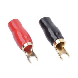 Konektor 8mm/2GA na kabel 35mm widełki izolowane KW56