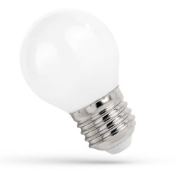 Żarówka E27 LED 1W WHITE WW 230V SPECTRUM B. ciepła, Milky