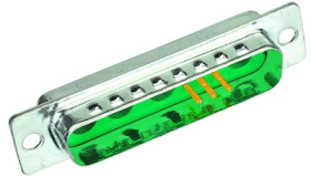 D-Sub plug, 13 pole, 13W3, equipped, straight, solder cup, 09693117133